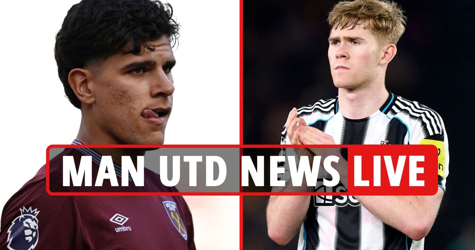 Jugadores de West Ham y Newcastle en imagen de noticias