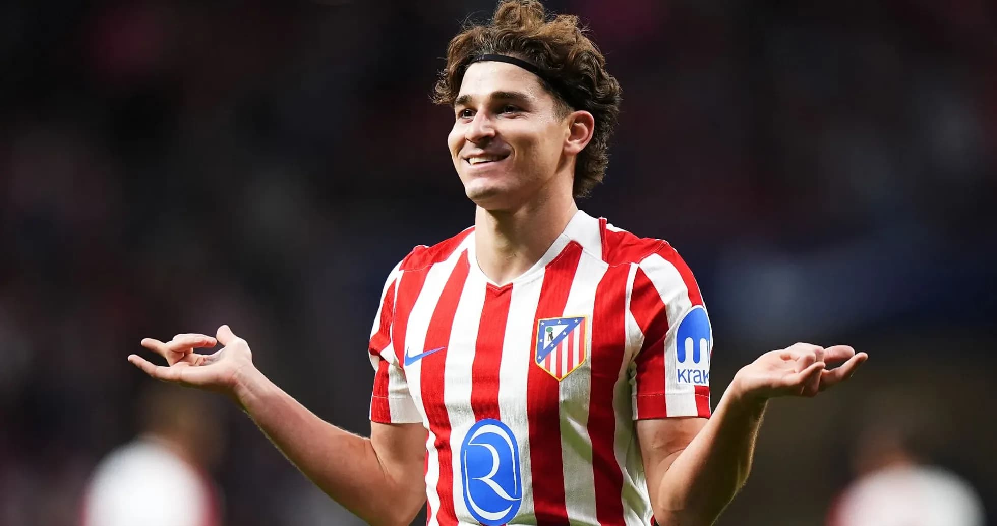 Jugador del Atlético de Madrid celebrando una jugada