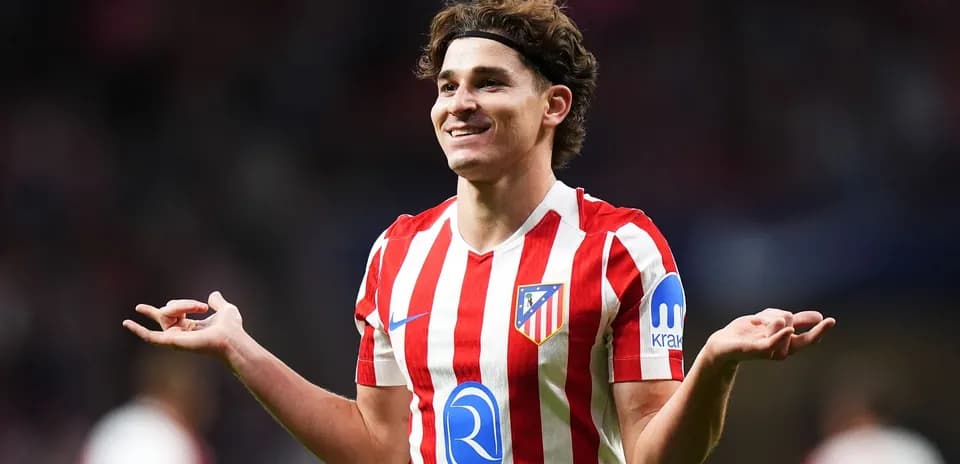Jugador del Atlético de Madrid celebrando una jugada
