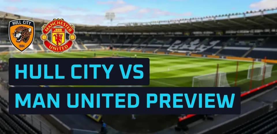 Estadio con logos de Hull City y Manchester United