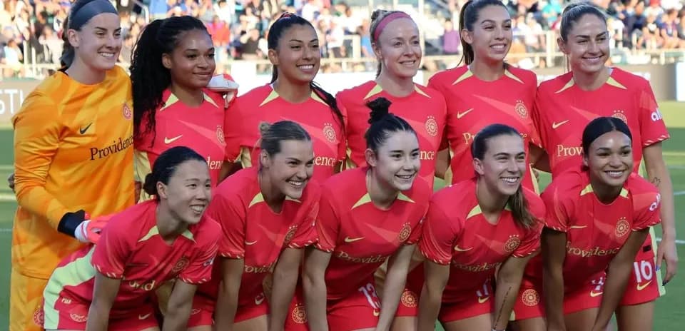 Equipo de Portland Thorns W en formación