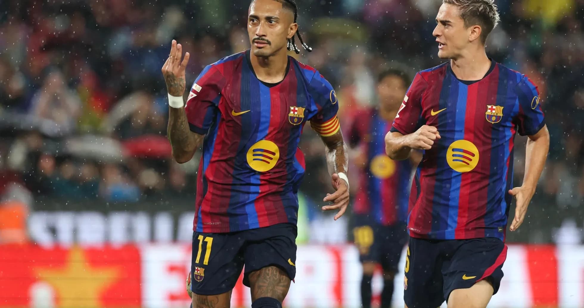 Jugador del Barcelona celebrando un gol
