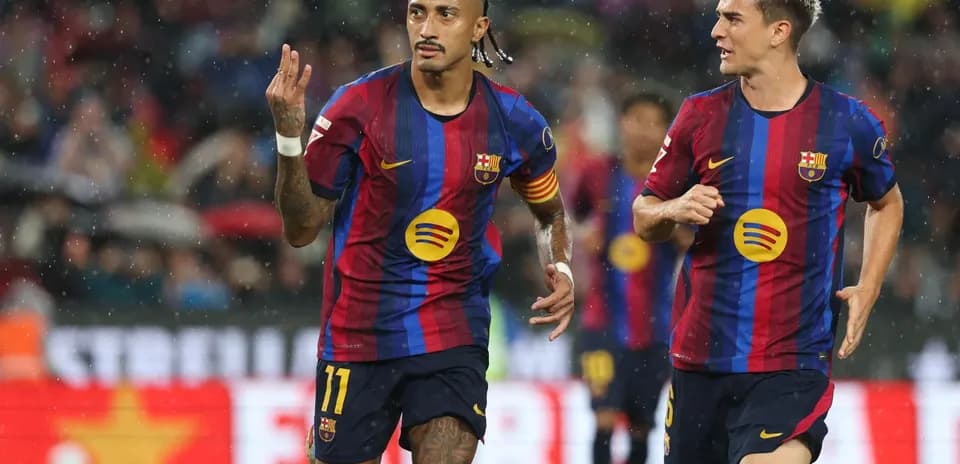 Jugador del Barcelona celebrando un gol