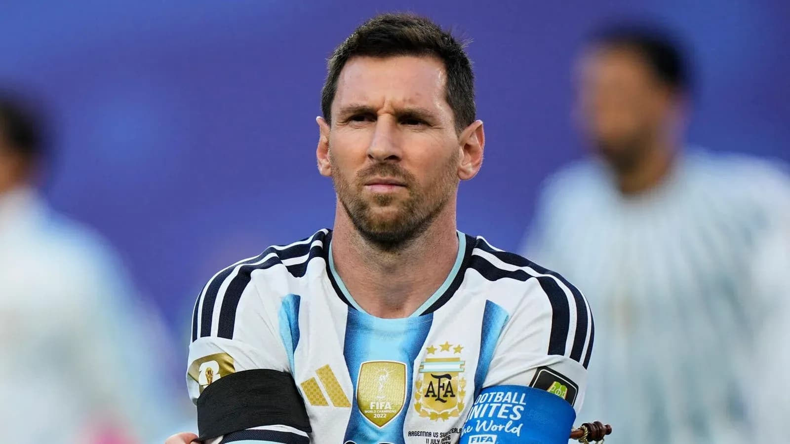 Jugador argentino en camiseta de la selección nacional