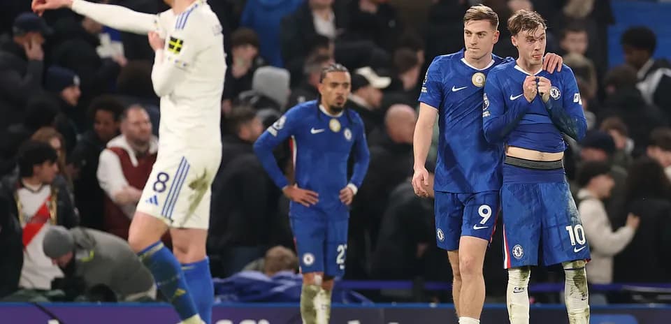 Jugadores de Chelsea tras el partido en el estadio