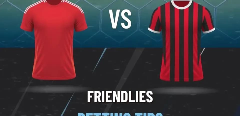 Camisetas de fútbol roja y negra para amistosos