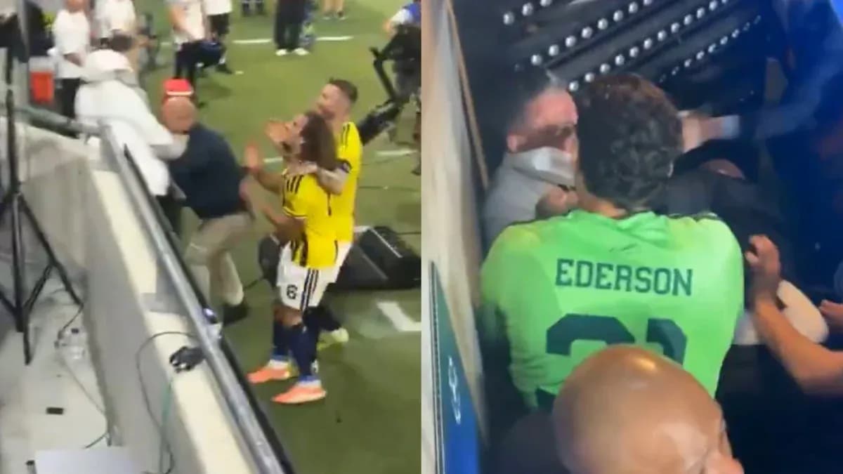 Jugadores y personal en conflicto tras un partido