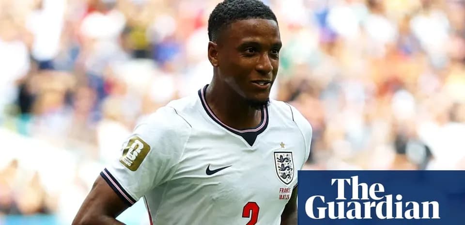 Jugador de Inglaterra en el campo durante un partido