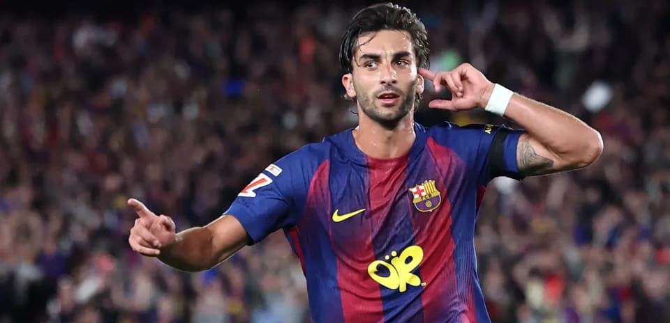 Jugador de Barça celebrando un gol ante la afición