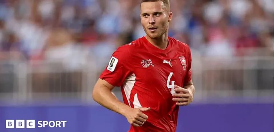 Jugador de Suiza en acción durante un partido