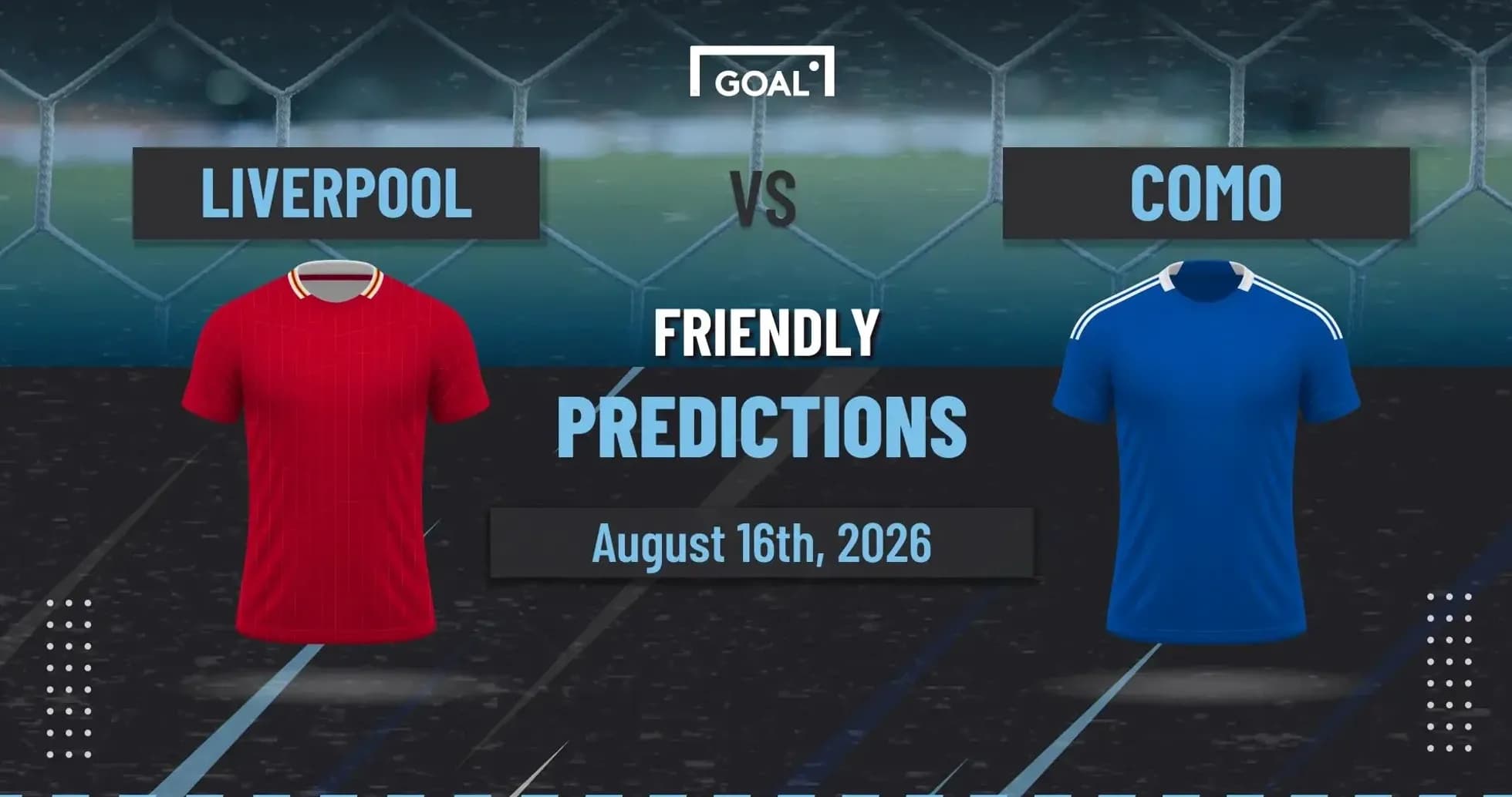 Camisetas de Liverpool y Como para partido amistoso