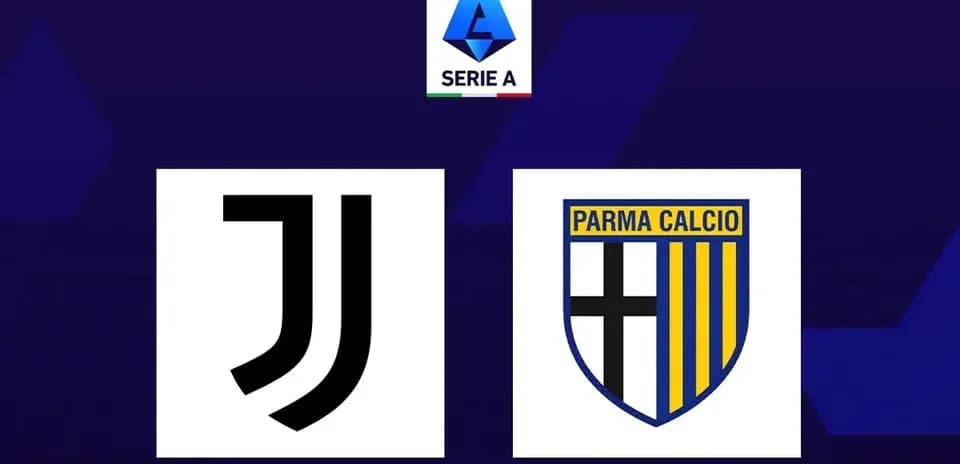 Logos de Juventus y Parma en fondo de Serie A