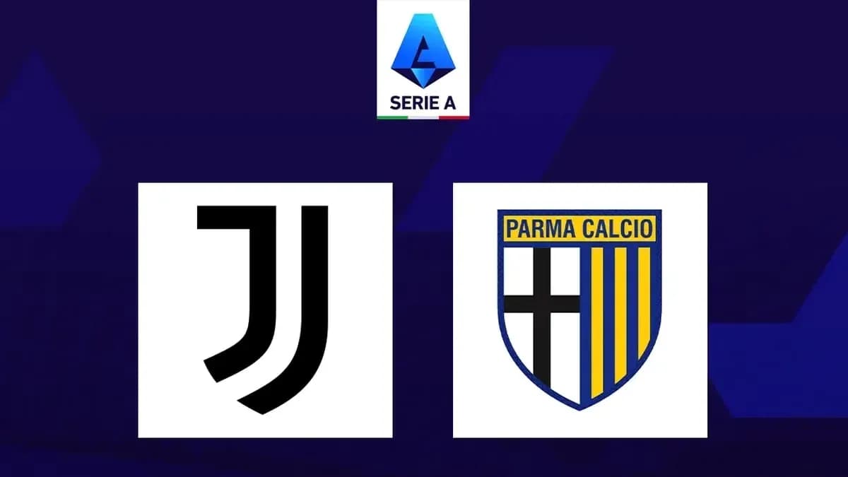 Logos de Juventus y Parma en fondo de Serie A