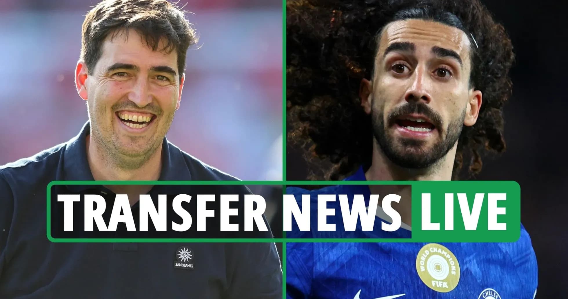 Entrenador sonriente y jugador durante noticias de transferencias