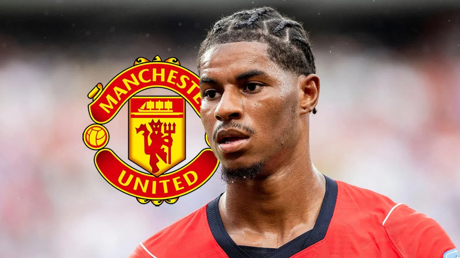 Jugador de Manchester United en primer plano