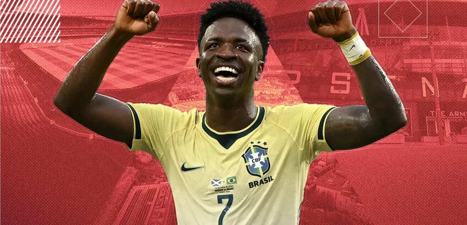 Jugador de Brasil celebrando en el estadio