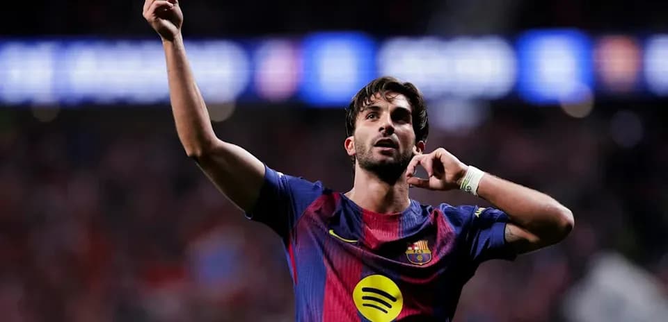 Jugador de Barcelona celebrando un gol en el estadio