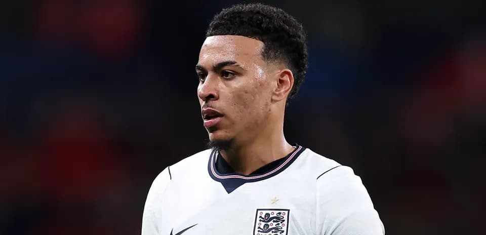 Jugador de Inglaterra en acción durante el partido