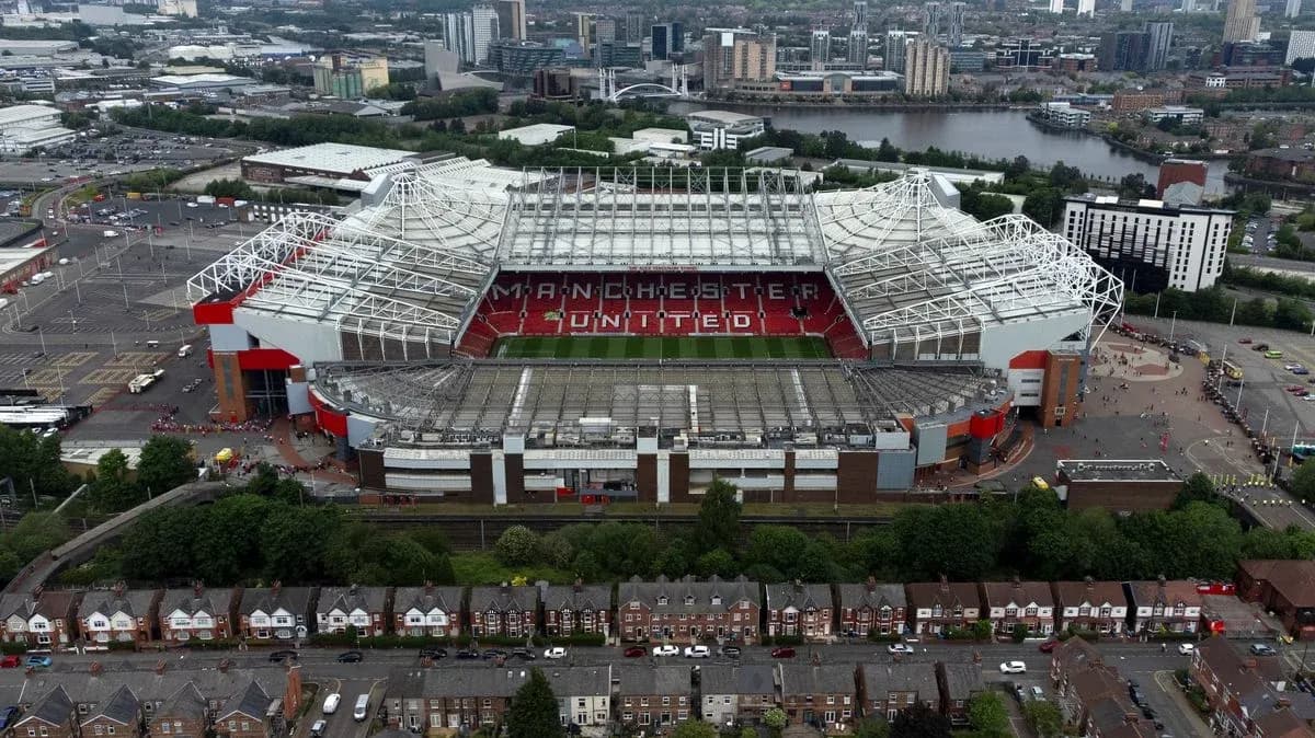 Vista aérea del estadio Old Trafford de Manchester United