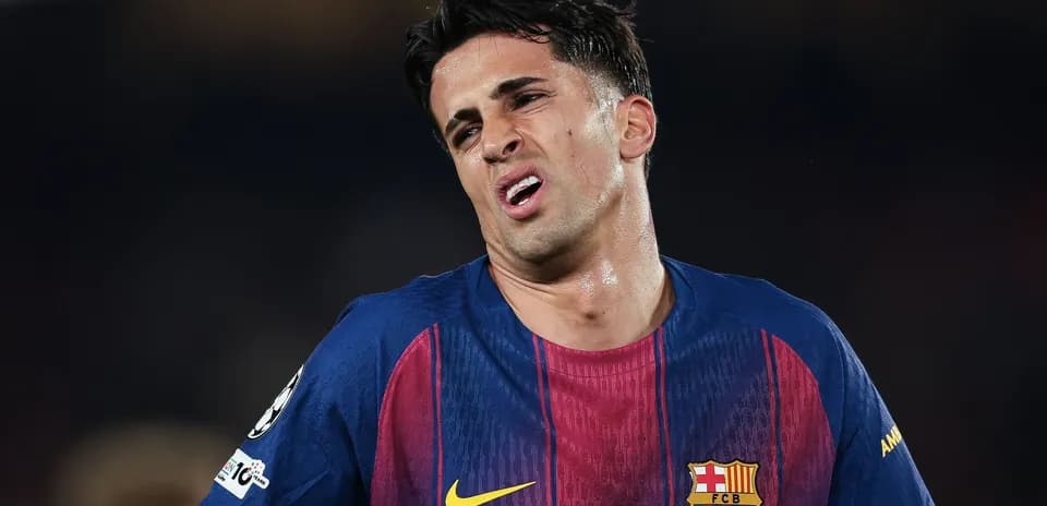 Jugador del FC Barcelona en el campo durante el partido