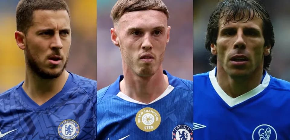 Tres jugadores de Chelsea en uniforme azul