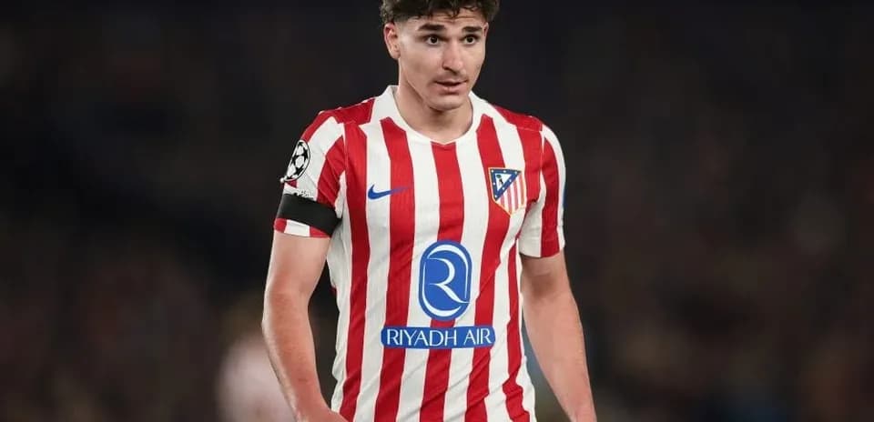 Jugador de Atlético de Madrid en acción durante partido