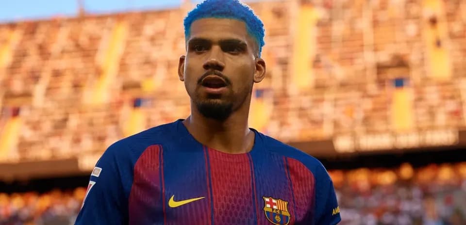 Jugador con camiseta del FC Barcelona en el estadio