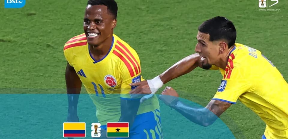 Jugadores de Colombia celebrando un gol en partido