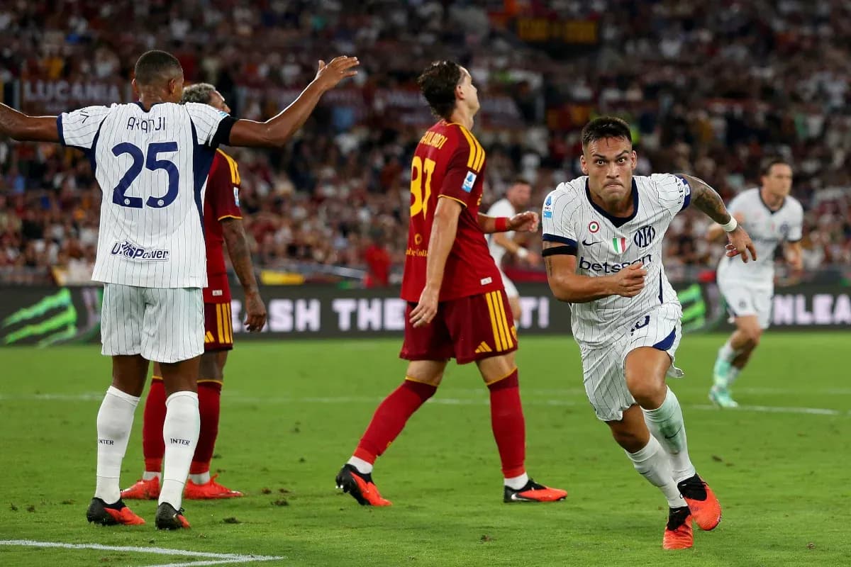 Lautaro Martínez celebra un gol para el Inter