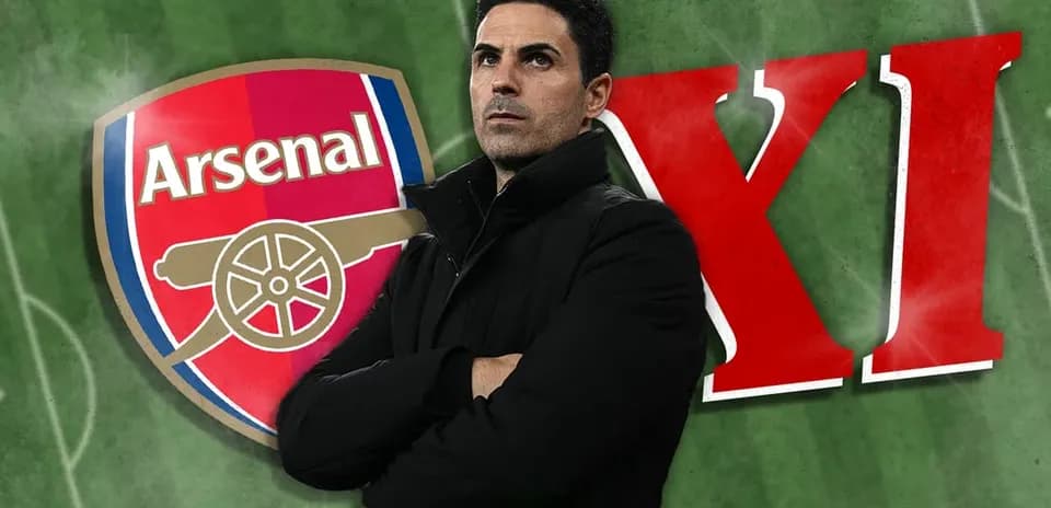 Entrenador de Arsenal con logo del equipo y XI