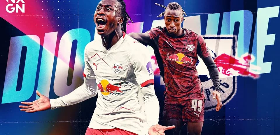 Jugador de RB Leipzig en acción y celebración