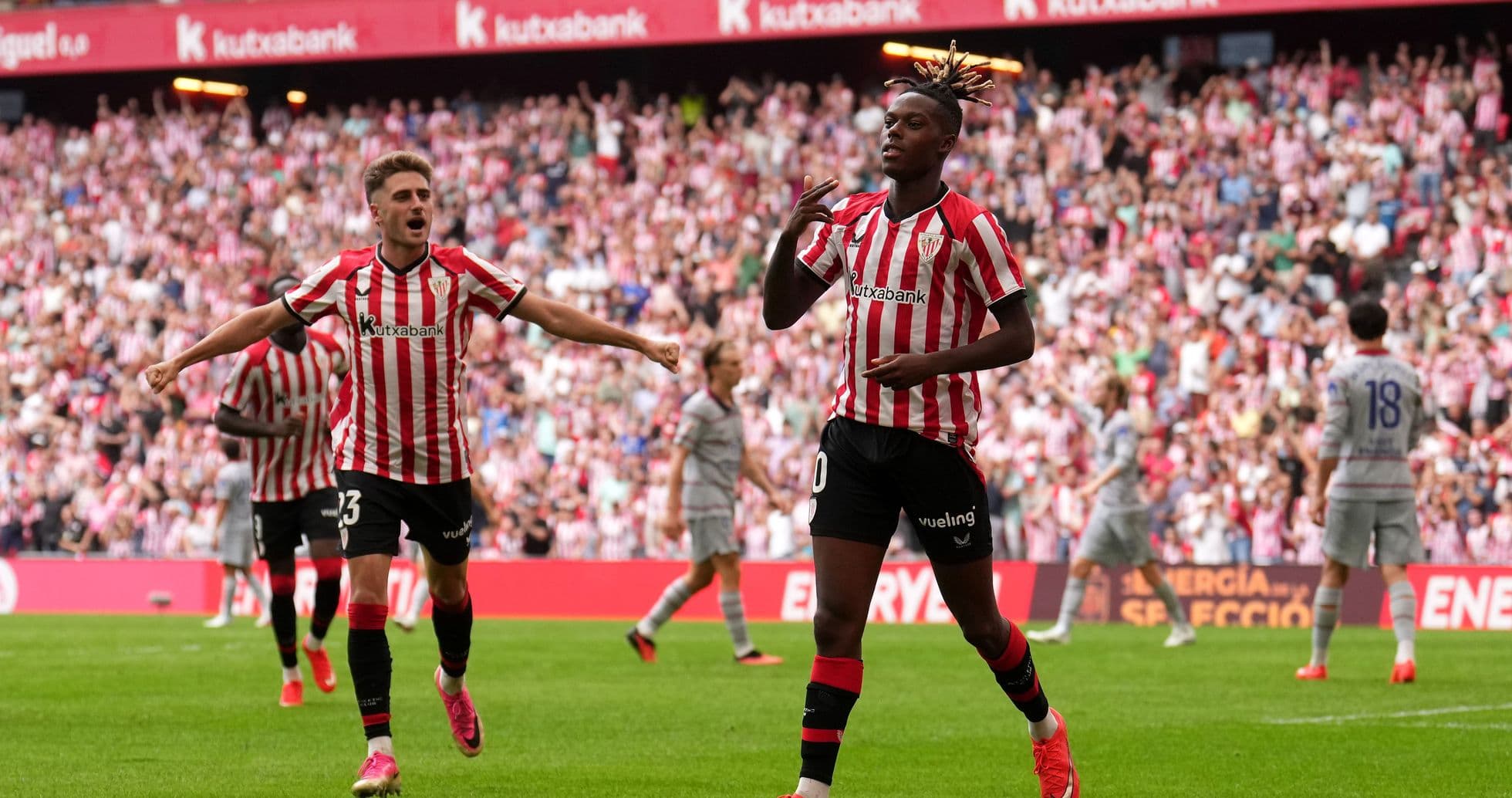 Jugador de Athletic Club celebrando un gol