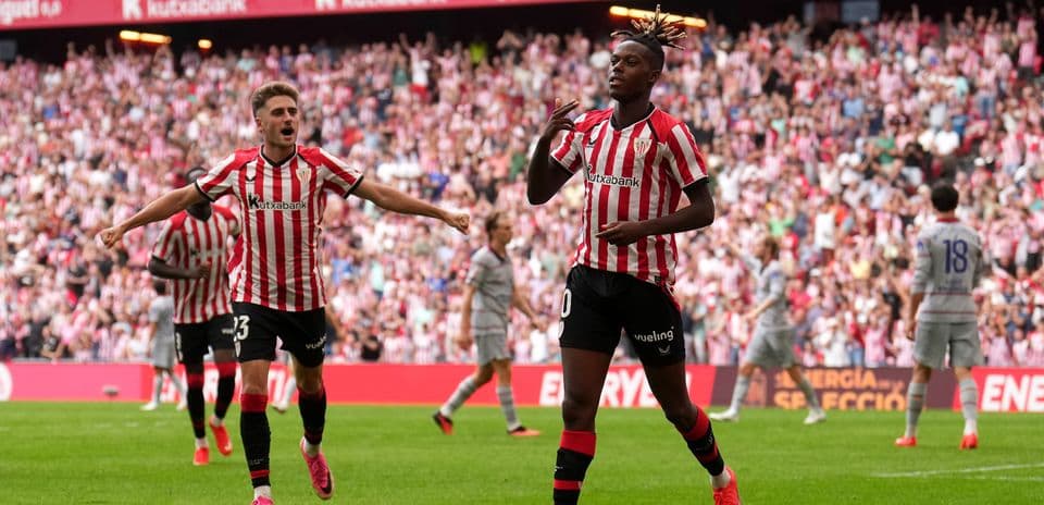 Jugador de Athletic Club celebrando un gol