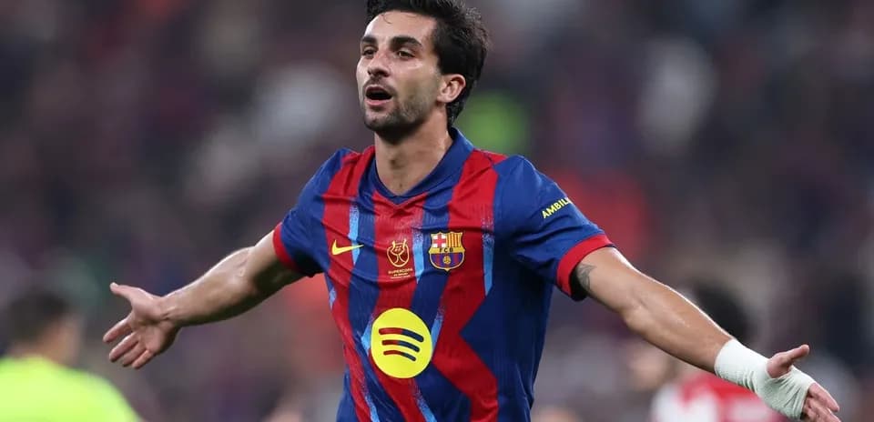 Jugador de Barcelona celebrando un gol en partido