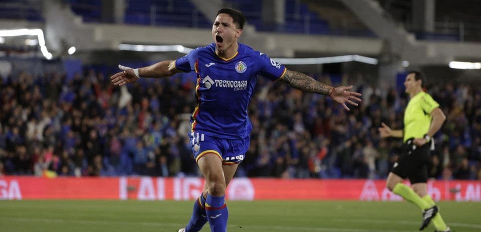 Jugador de Getafe celebrando un gol