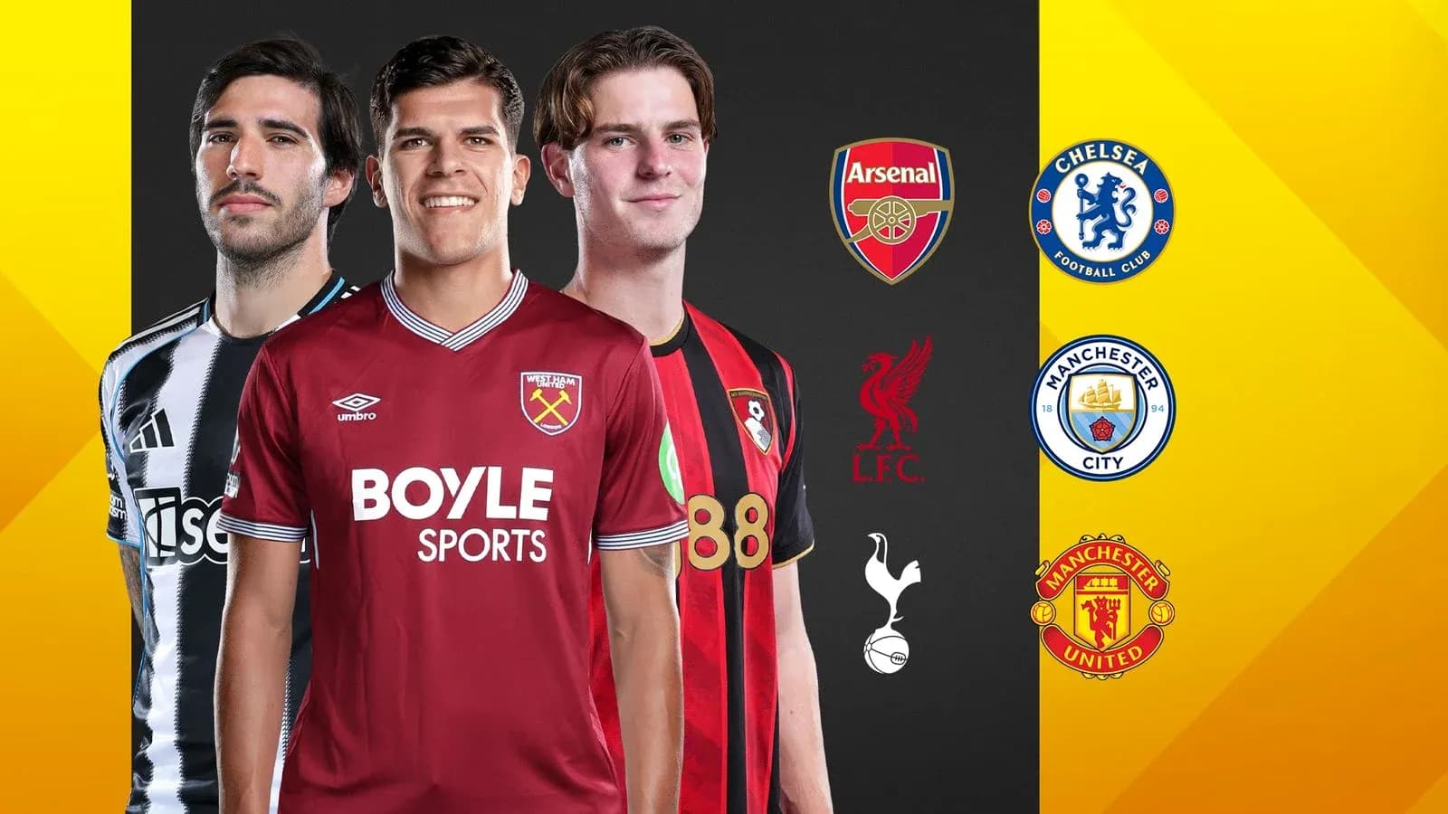 Jugadores de diferentes equipos de fútbol posando juntos