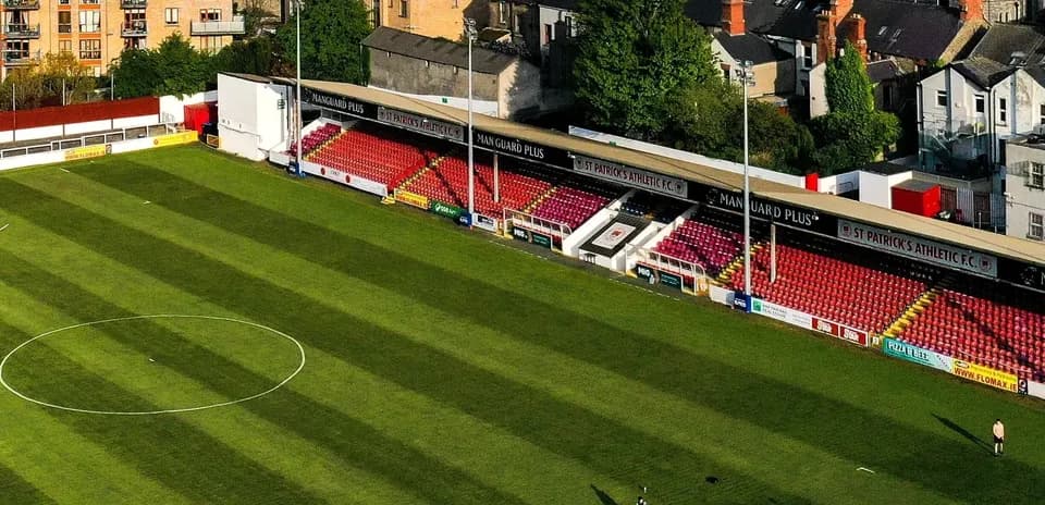 Vista aérea del estadio de St Patrick's Athletic