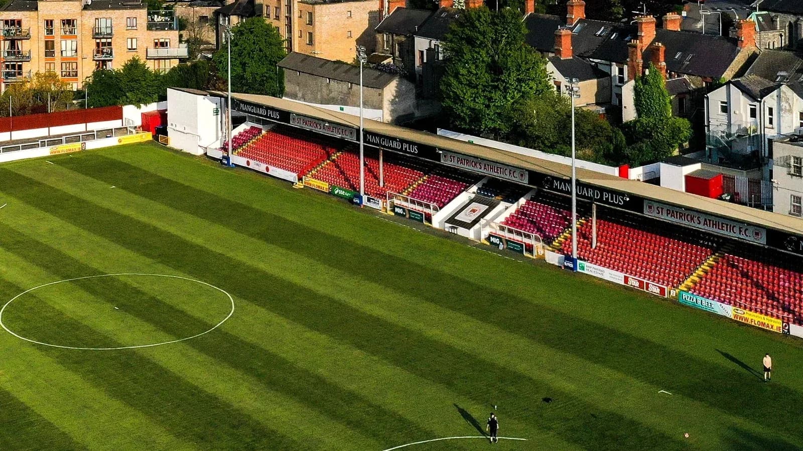 Vista aérea del estadio de St Patrick's Athletic