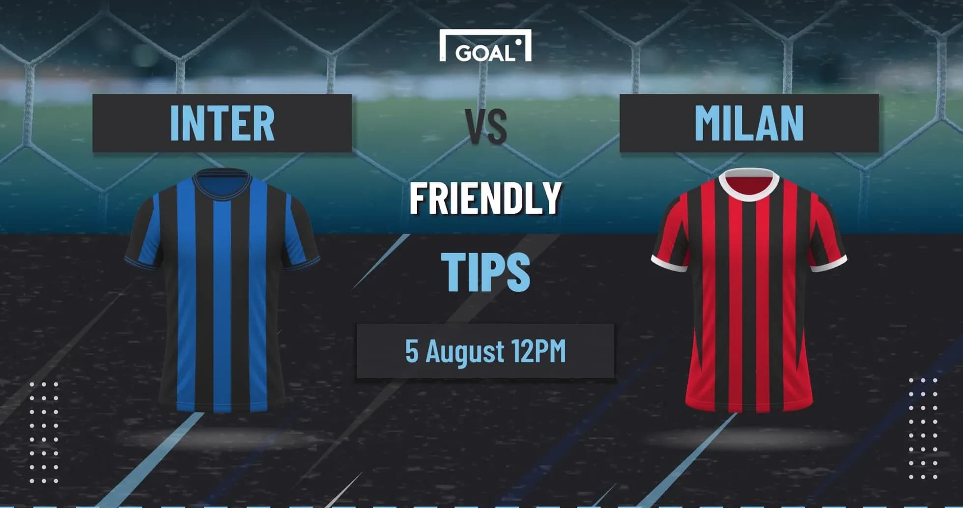 Camisetas de Inter y Milan para partido amistoso