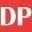 Logotipo con las letras DP en fondo rojo