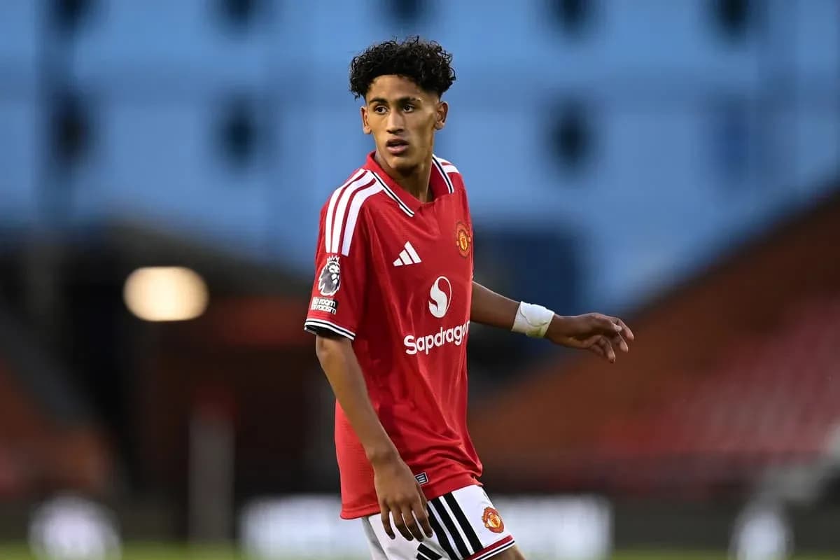 Jugador de Manchester United en el campo de juego