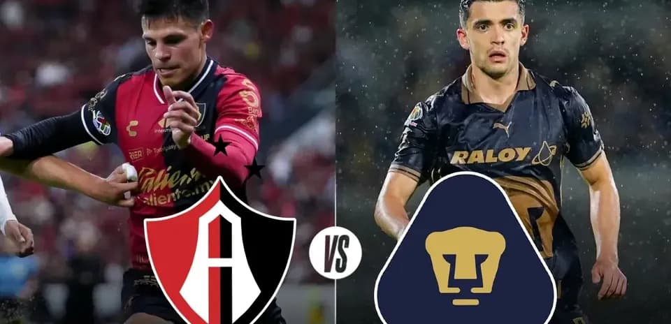 Jugadores de Atlas y U.N.A.M. durante el partido