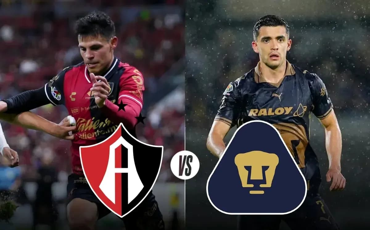 Jugadores de Atlas y U.N.A.M. durante el partido