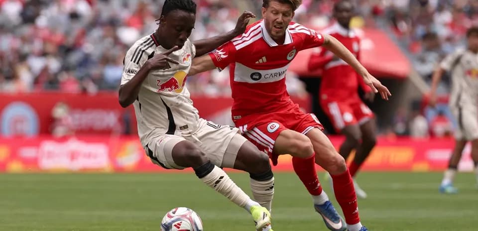 Jugador del New York Red Bulls en acción
