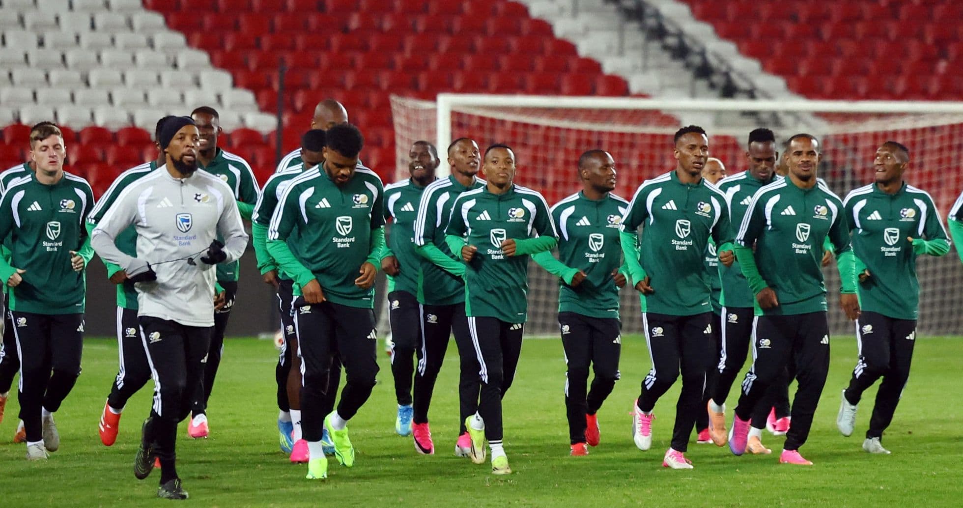 Entrenamiento de Sudáfrica antes del partido