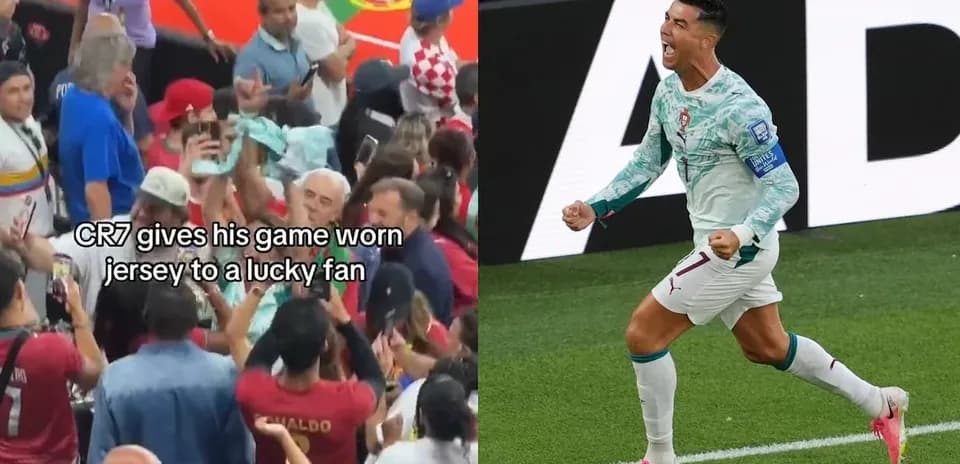 Cristiano Ronaldo celebrando un gol en el partido