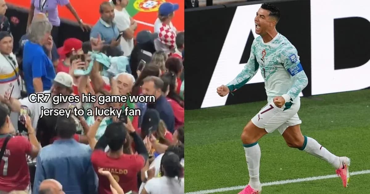Cristiano Ronaldo celebrando un gol en el partido