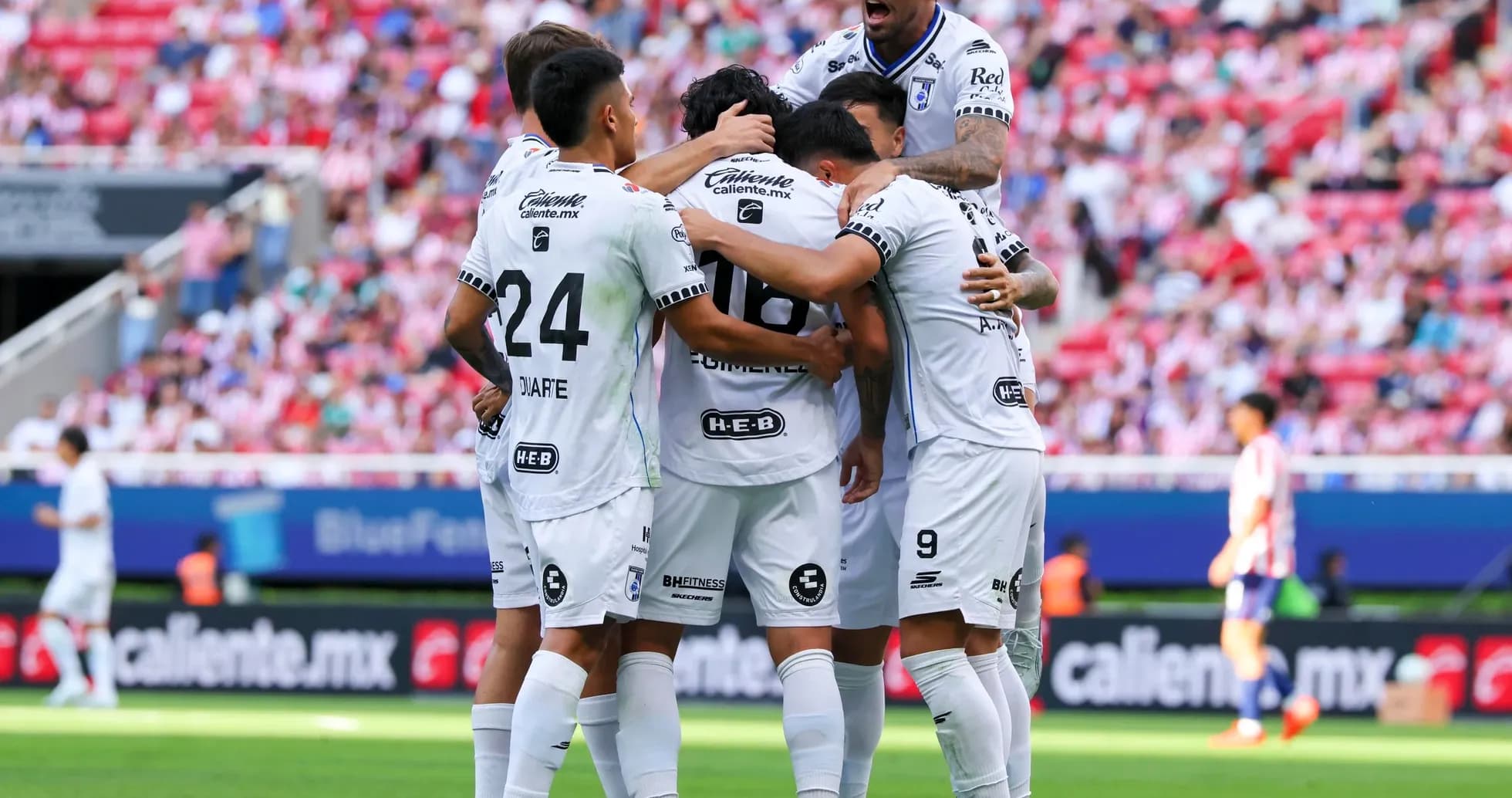 Celebración de jugadores de Club Querétaro