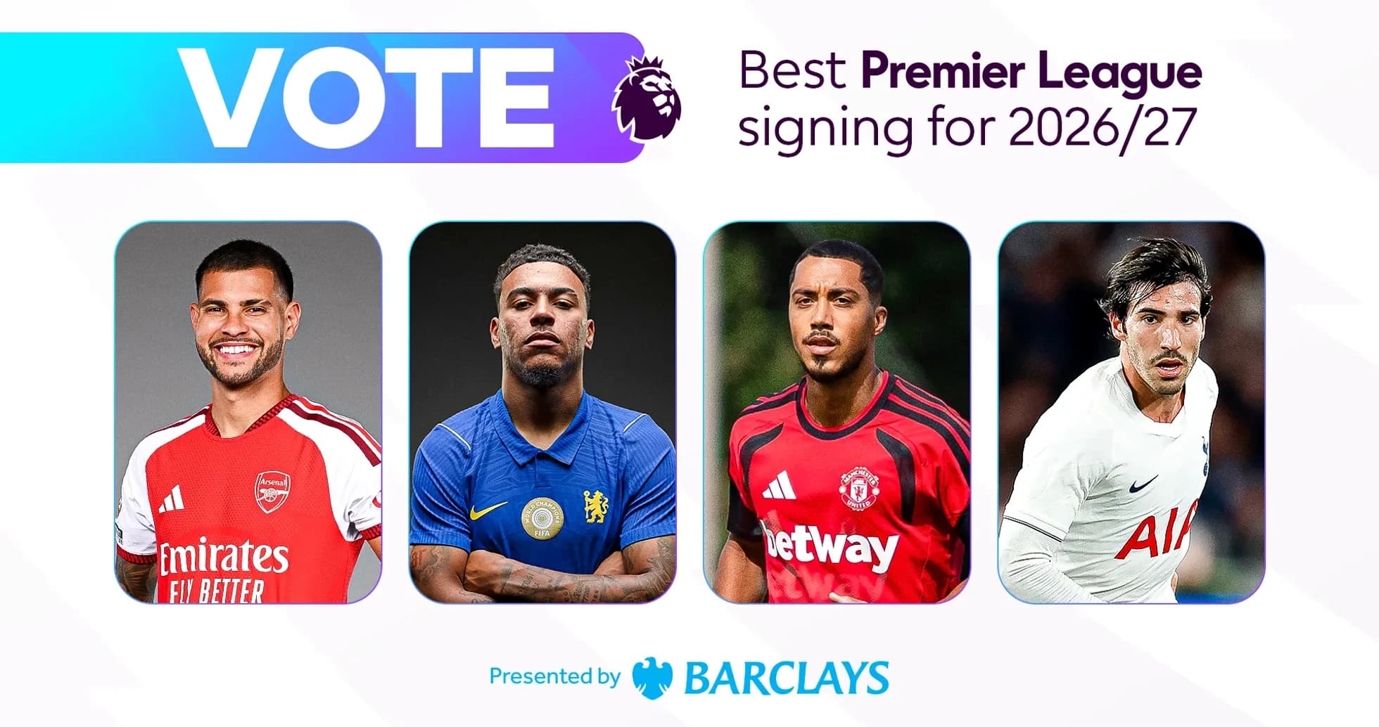 Cuatro jugadores de fútbol para votar en premiación