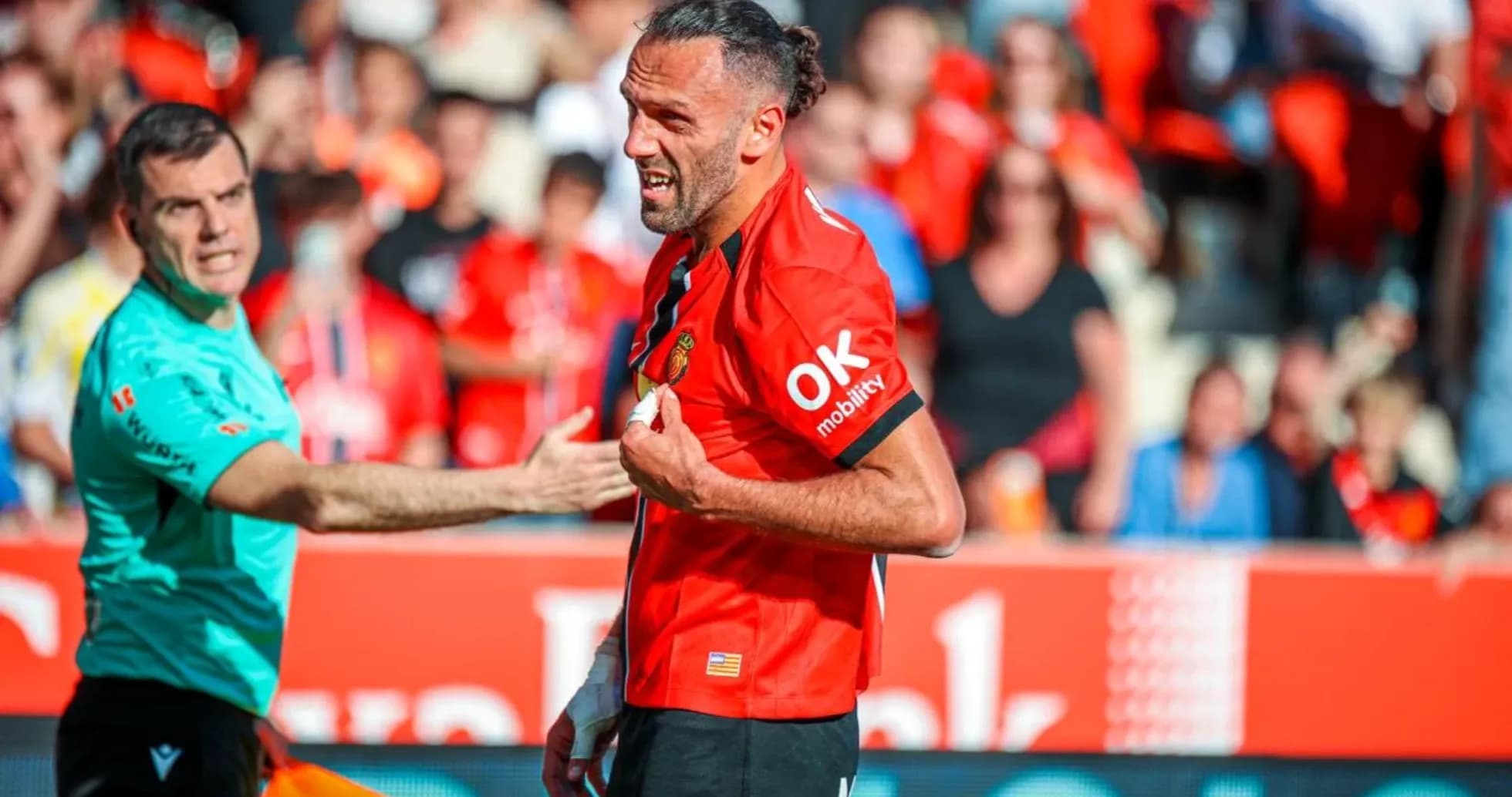 Jugador de Mallorca durante el partido